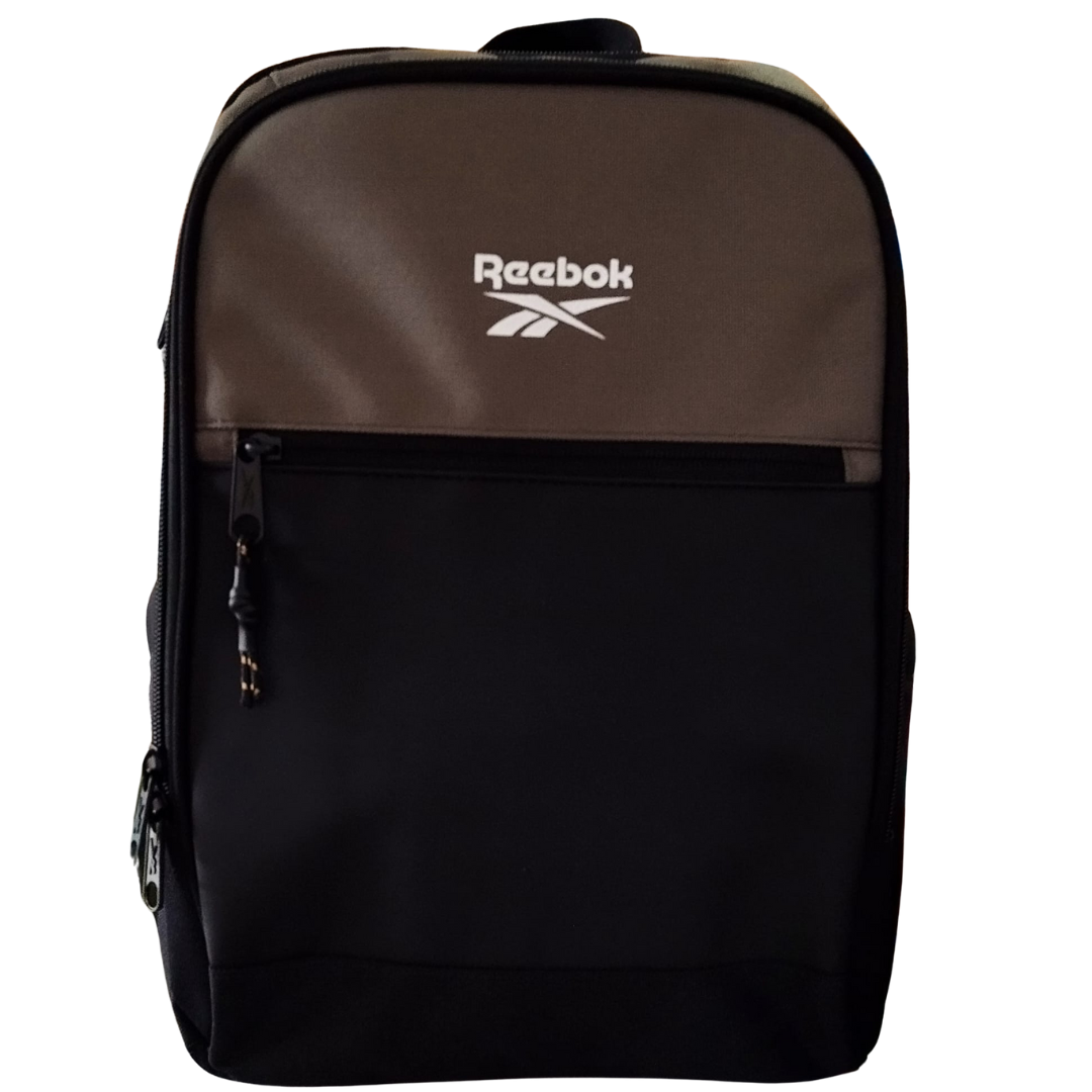 MOCHILA REEBOK BICOLOR (NEGRO Y MARRÓN)