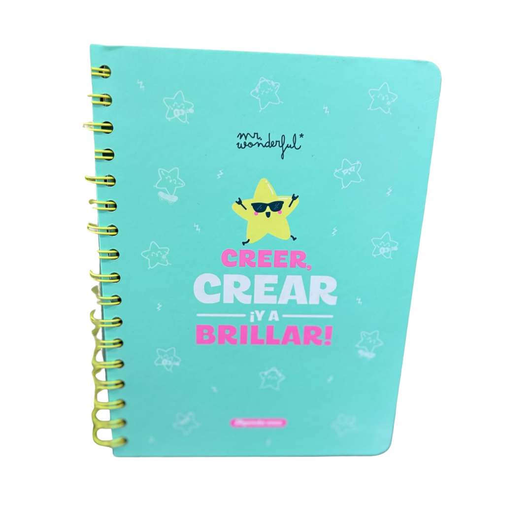 CUADERNO MR. WONDERFUL – “CREER, CREAR ¡Y A BRILLAR!”